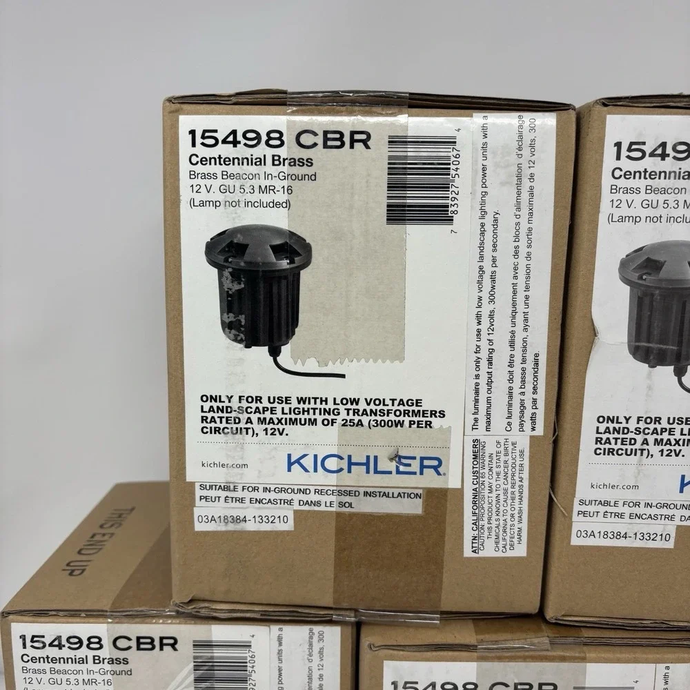 New In Box Kichler 15498 Brass Single Light 4-1/4